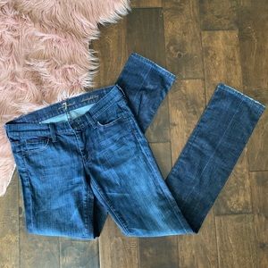 7 For All Mankind Straight Leg Blue Jeans 27